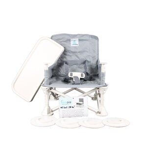 Hiccapop AS IS MISSING SEAT STRAPS On The Go Anywhere Booster Seat High Chair